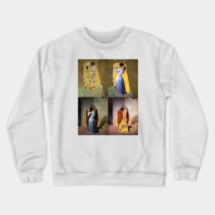 Klimt & Hayez kiss pop art Crewneck Sweatshirt